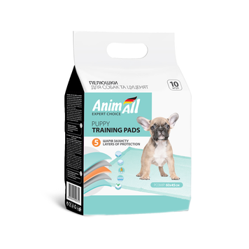 Пелюшки AnimAll Puppy Training Pads для собак та цуценят, 60&times;45 см, 10 штук 160345 фото