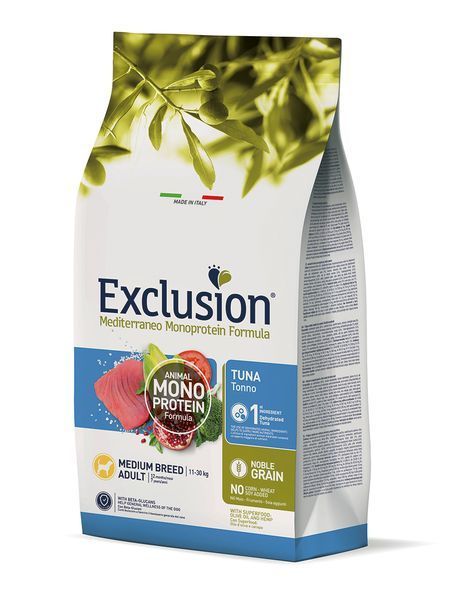 Exclusion Mediterraneo Monoprotein Formula Сухий корм з тунцем для дорослих собак середніх порід 05177 фото
