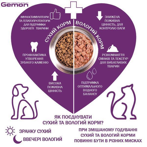 Вологий корм Gemon Cat Adult для дорослих котів, шматочки з лососем та креветками 70300735 фото