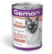Вологий корм Gemon Cat Adult для дорослих котів, шматочки з лососем та креветками 70300735 фото 1