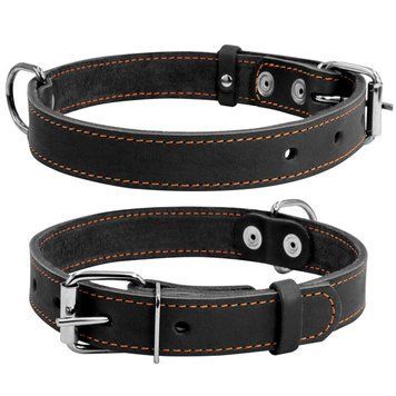 Нашийник "CoLLaR" одинарний (ширина 35мм, довжина 48-63см) чорний 02731 фото