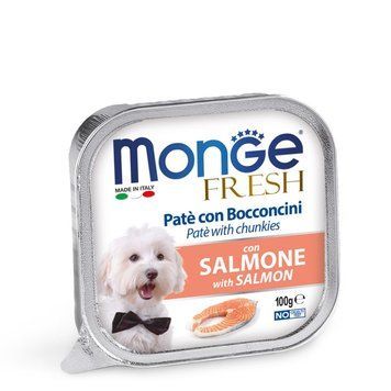 Паштет Monge Dog Wet FRESH зі шматочками м&rsquo;яса Лосося 70013086 фото