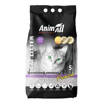 Бентонітовий наповнювач AnimAll Premium Lavender з ароматом лаванди, для котів, 5 л 144568 фото
