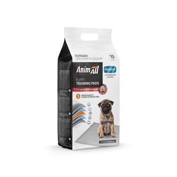 Пелюшки AnimAll Puppy Training Pads для собак і цуценят, з активованим вугіллям, 60&times;90 см, 10 шт 170421 фото