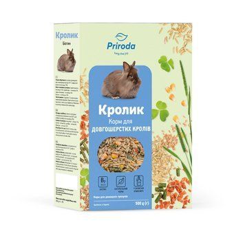 Корм Природа &laquo;Кролик. Біотин&raquo; для довгошерстих кролів, 500 г 4823082410743 фото