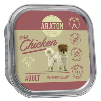 ARATON Adult with chicken Вологий корм для дорослих собак з куркою 150 г KIK45704 фото