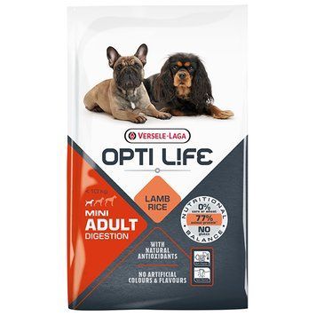Opti Life Adult Digestion Mini ОПТІ ЛАЙФ ЯГНЯ МІНІ МАЛИХ сухий суперпреміум корм для собак з чутливим травленням міні та малих порід 311356 фото