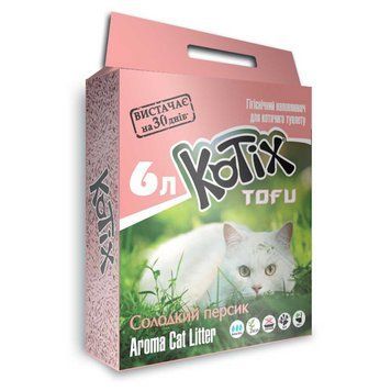Наповнювач KOTIX TOFU Honey Peach. 6L KT0046 фото