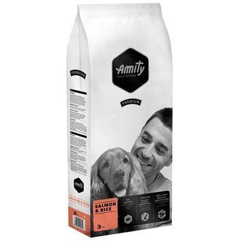 Корм для собак AMITY Salmon&Rice, гіпоалергенний, з лососем і рисом, 3кг 119    DOG SALM  3KG фото