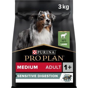 Сухий корм PRO PLAN Medium Adult 1+ Sensitive Digestion для дорослих середніх порід з чутливим травленням з ягням 3кг 7613035214798 фото