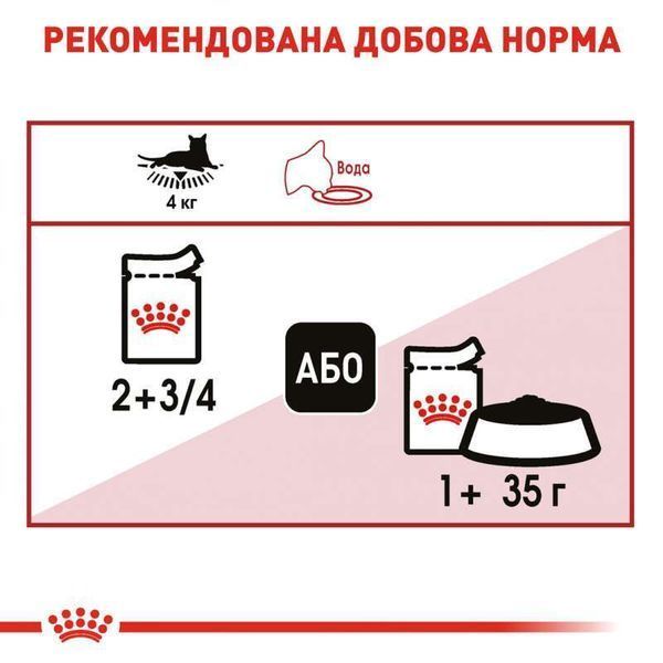 Роял Канін (ROYAL CANIN INSTINCTIVE IN GRAVY) Вологий корм для&nbsp;дорослих котів шматочки в соусі 85г 40590010 фото