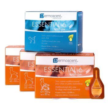 Dermoscent Essential 6 spot-on краплі для шкірою та шерстю у собак середніх порід від 10 до 20кг , 4х1,2 мл 21502 фото