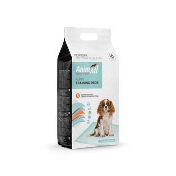 Пелюшки AnimAll Puppy Training Pads для собак і цуценят, 60 х 90 см, 10 штук 170423 фото