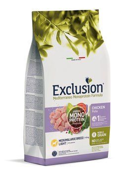 Exclusion Mediterraneo Monoprotein Formula Сухий корм з куркою для дорослих собак середніх та великих порід з надмірною вагою, зниженою активністю, схильних до ожиріння чи стерилізованих 05899 фото