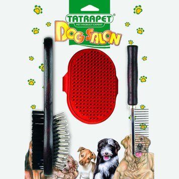 Набір для собак Dog Salon ,щітка двосторон./гребінець/щітка силікон 482.79 фото