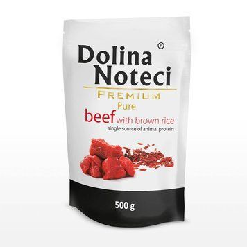 Пауч Dolina Noteci Premium Pure для собак алергіків з яловичиною та корич. рисом, 500 гр DN 500 (939) фото
