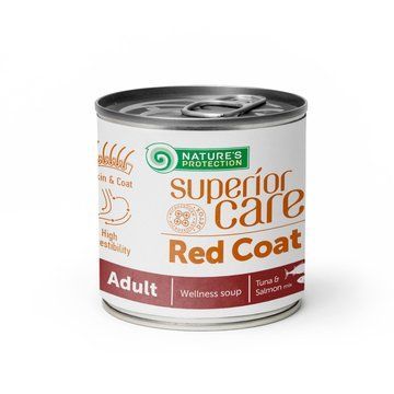 Nature's Protection Superior Care Red Coat Adult Soup Tuna & Salmon Суп для собак з рудим забарвленням з тунцем і лососем, 140 мл KIKNPSC63361 фото