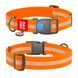 Нашийник для собак водостійкий WAUDOG Waterproof з QR паспортом, світловідбивний, пластиковий фастекс, XXL, Ш 40 мм, Дов 46-70 см, помаранчевий 25104 фото 1