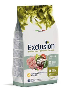 Exclusion Mediterraneo Monoprotein Formula Сухий корм з куркою для дорослих собак середніх та великих порід віком від 7 років 05900 фото