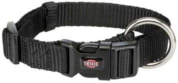 Нашийник Trixie Premium для собак, нейлон, 22&ndash;35см/10мм, чорний TX-201401 фото