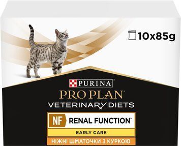 Вологий дієтичний корм PRO PLAN VETERINARY DIETS NF Renal Function Early Care для дорослих котів при патології нирок на ранніх стадіях, з куркою, 10х85 г 7613287873934 фото