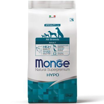Сухий корм Monge Dog All breeds Hypo ля дорослих собак, схильних до алергічних реакцій з Лососем та Тунцем 70011167 фото