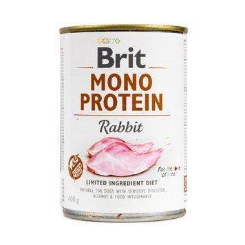 Вологий корм Brit Mono Protein Rabbit для собак, з кроликом, 400 г 8595602555376 фото