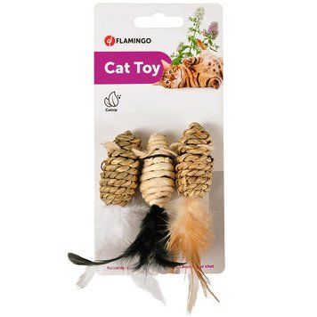 Flamingo Gaby Mouse ФЛАМІНГО СИЗАЛЬОВА МИША іграшка з котячою м&rsquo;ятою для котів 511653 фото