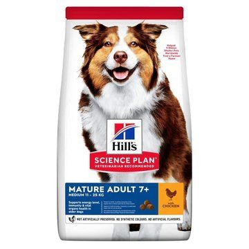 Hill&rsquo;s SCIENCE PLAN Mature Adult 7+ Medium Breed Сухий корм для зрілих собак середніх порід від 7 років, з куркою, 14 кг 604378 фото