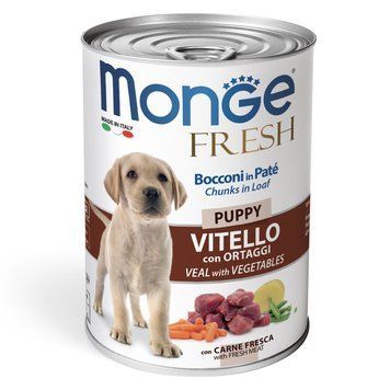 Паштет Monge Dog Wet FRESH Puppy зі шматочками м&rsquo;яса Яловичини 70014441 фото
