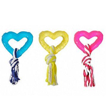 Flamingo Good4Fun Hart With Rope ФЛАМІНГО ГУД ФО ФАН СЕРЦЕ З МОТУЗКОЮ іграшка для собак, TPR-гума 1031010 фото