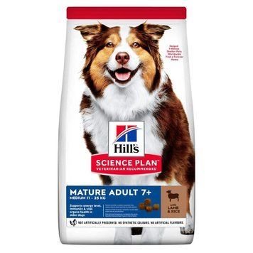 Hill&rsquo;s SCIENCE PLAN Mature Adult 7+ Medium Breed Сухий корм для зрілих собак середніх порід від 7 років, з ягням і рисом, 2,5 кг 604287 фото