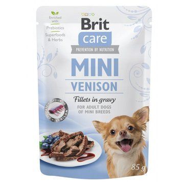 Вологий корм Brit Care Mini для собак, з філе дичини в соусі, 85 г 8595602560356 фото