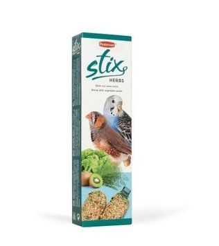 Ласощі для дорослих хвилястих та маленьких екзотичних птахів Padovan Stix Herbs Cocores 80 г (PP00141) PP00141 фото