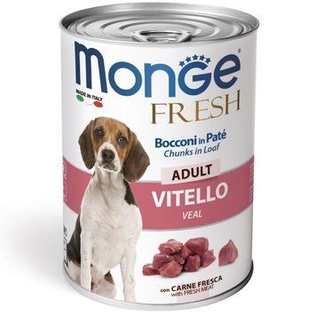Паштет Monge Dog Wet FRESH зі шматочками м&rsquo;яса Яловичини 70014458 фото