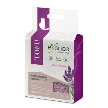 Наповнювач тофу Essence для котячого туалету, 2 мм, лаванда, 6л 4820261920024 фото