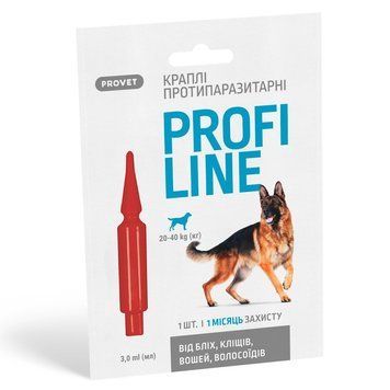 Краплі Provet Profiline для собак 20-40 кг, 1 піпетка 3,0 мл 4823082431069 фото