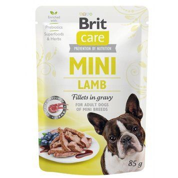 Вологий корм Brit Care Mini для собак, з філе ягняти в соусі, 85 г 8595602560301 фото