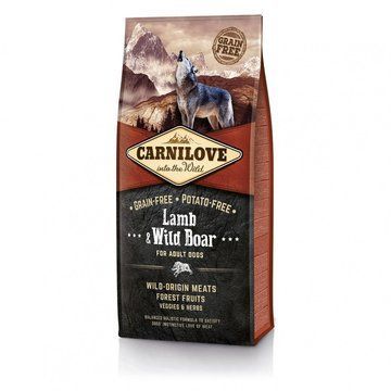 Сухий корм Carnilove Lamb & Wild Boar для дорослих собак всіх порід, ягня та кабан, 12 кг 8595602508921 фото