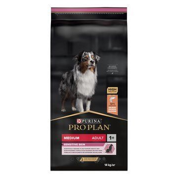 Сухий корм PRO PLAN Medium Adult 1+ Sensitive Skin для дорослих середніх порід з чутливою шкірою з лососем 14кг 7613035120464 фото