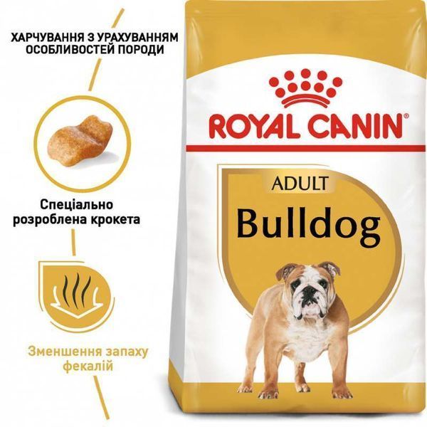 Роял Канін (ROYAL CANIN BULLDOG ADULT) Корм для собак породи Бульдог 12кг 2590120 фото