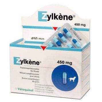 Зілкене (Zylkene) 450 мг &mdash; антистресові капсули для собак і котів, №10 497 фото
