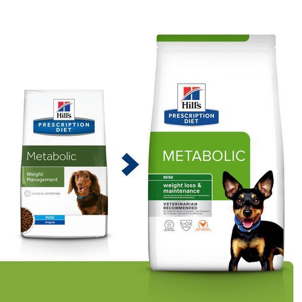 Hill&rsquo;s PRESCRIPTION DIET Metabolic Mini Сухий корм для собак малих порід для контролю та зниження ваги, з куркою, 1 кг 606378 фото