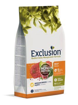 Exclusion Mediterraneo Monoprotein Formula Сухий корм з яловичиною для цуценят середніх порід 06037 фото