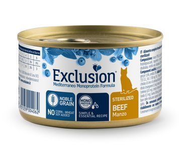 Exclusion Mediterraneo Monoprotein Formula Вологий корм з яловичиною для стерилізованих котів всіх порід 05208 фото