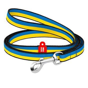 Повідець для собак нейлоновий WAUDOG Nylon, малюнок "Colors of freedom", XS, Ш 10 мм, Дов 122 см 369-4020 фото