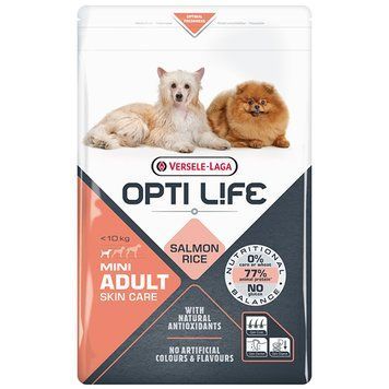 Opti Life Adult Skin Care Mini ОПТІ ЛАЙФ ЛОСОСЬ МІНІ МАЛИХ сухий суперпреміум корм для собак міні та малих порід 311486 фото
