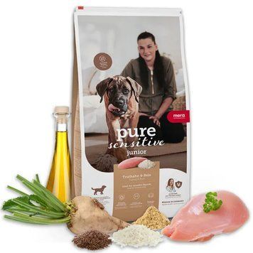 MERA pure sensitive Junior корм для юніорів з індичкою та рисом 1кг 056981 - 6926 фото