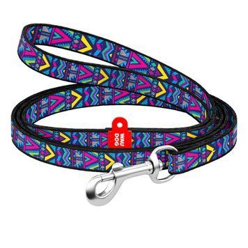 Повідець для собак нейлоновий WAUDOG Nylon, малюнок "Інді", Ш 10 мм, Дов 122 см 5240 фото