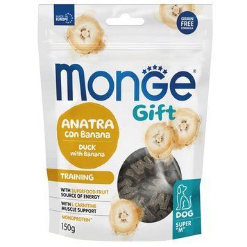 Ласощі Monge Gift Dog Training з качкою та бананом для дресирування собак 70085748 фото